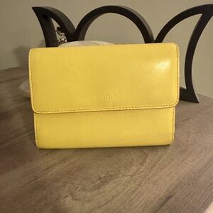 Lodis yellow wallet & pink inside - used